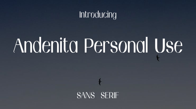 Andenita Personal Use Font