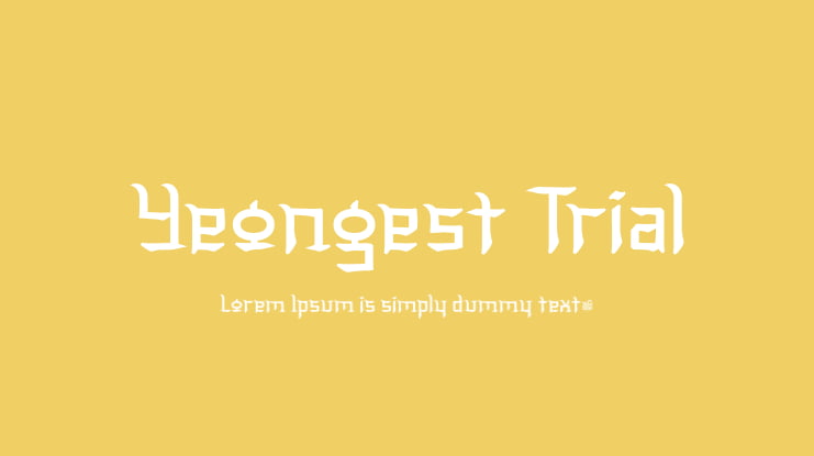 Yeongest Trial Font