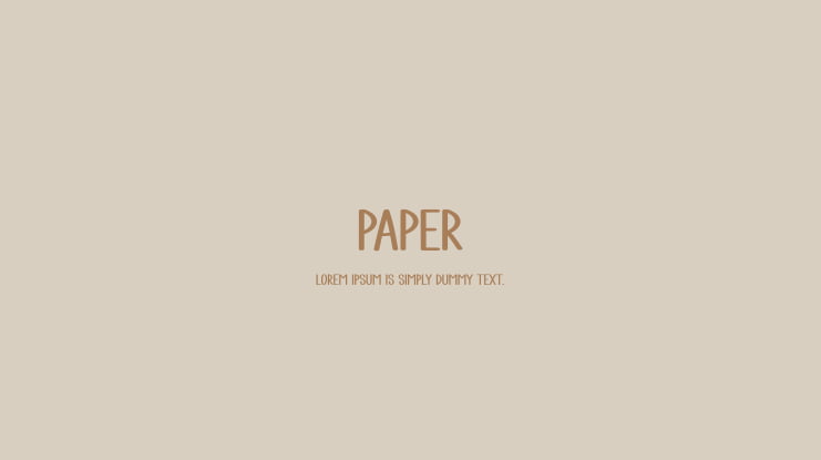 Paper Font