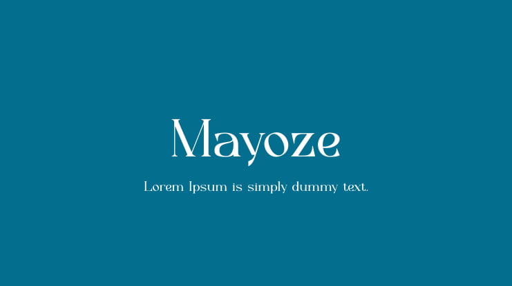Mayoze Font