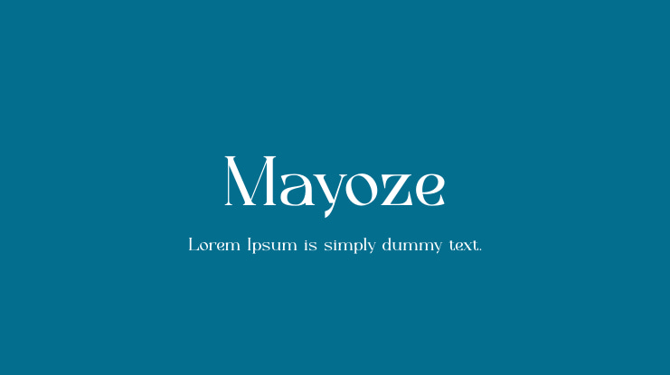 Mayoze Font