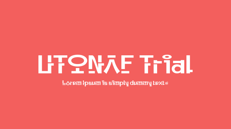 UTONAF Trial Font