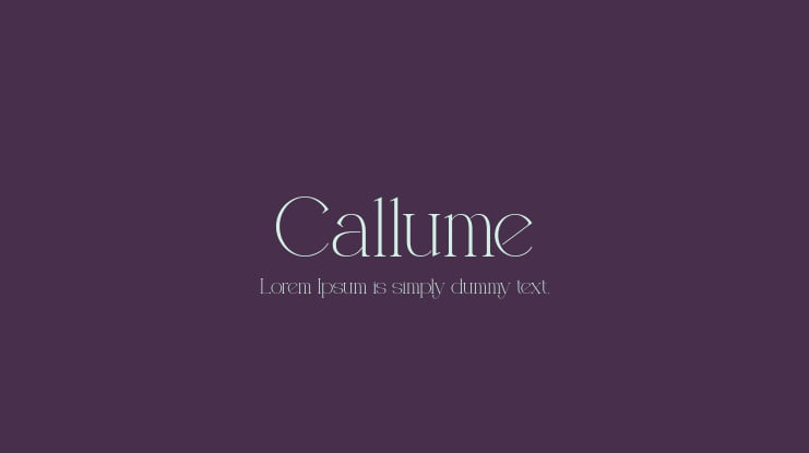 Callume Font