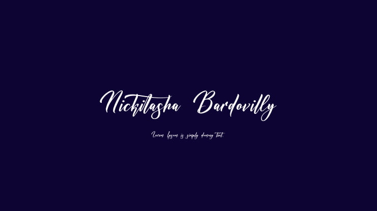 Nickitasha Bardovilly Font