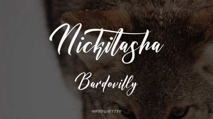 Nickitasha Bardovilly Font