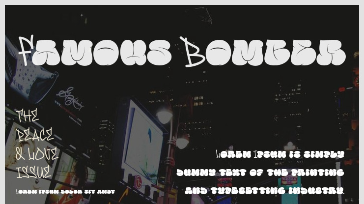 Famous Bomber Font