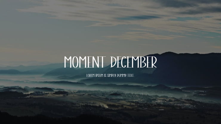 Moment December Font
