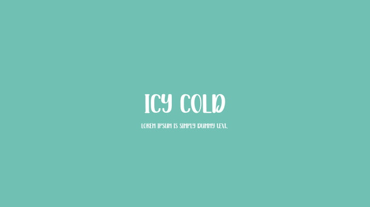 Icy Cold Font