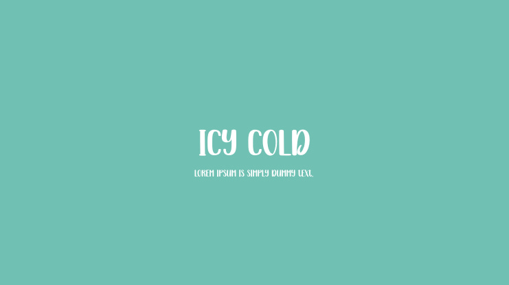 Icy Cold Font