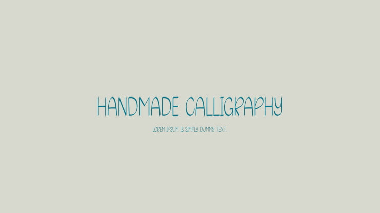 Handmade Calligraphy Font