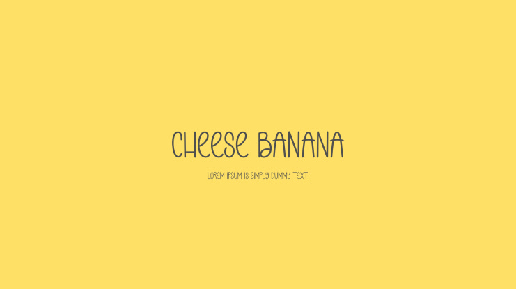 Cheese Banana Font