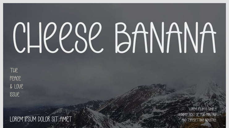 Cheese Banana Font