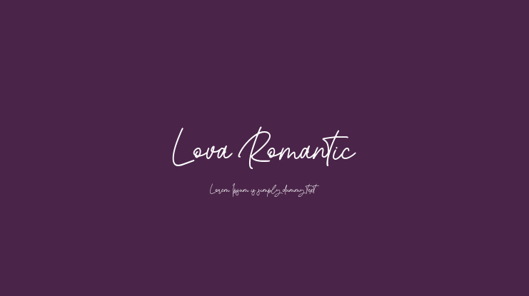 Lova Romantic Font