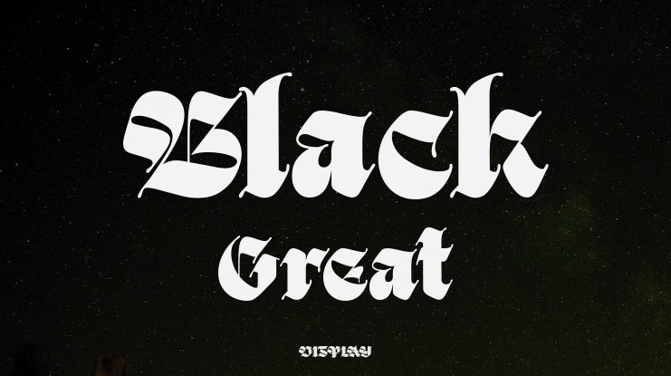 Black Great Font