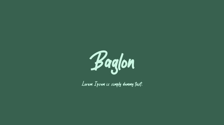 Baglon Font