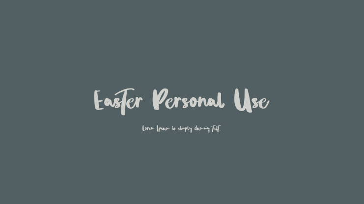 Easter Personal Use Font