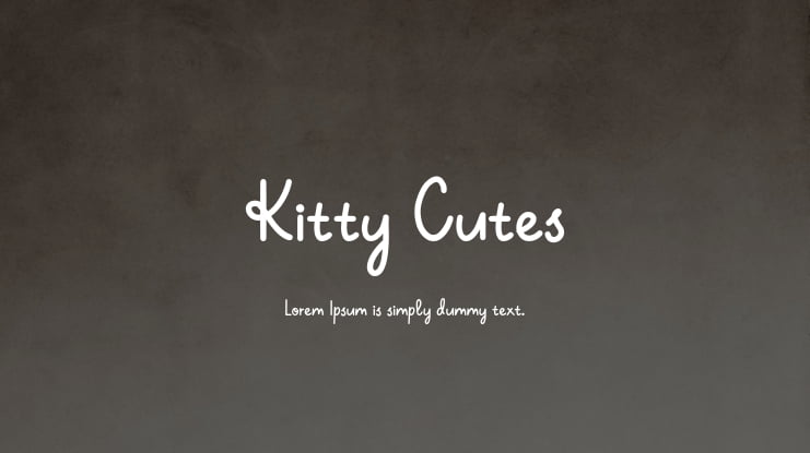 Kitty Cutes Font