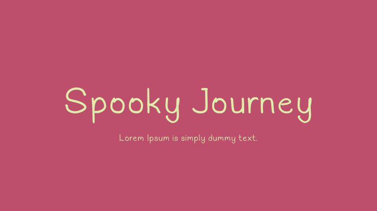 Spooky Journey Font