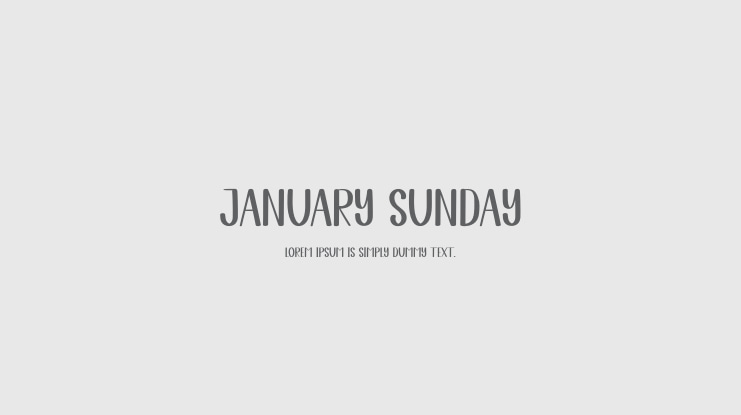 January Sunday Font