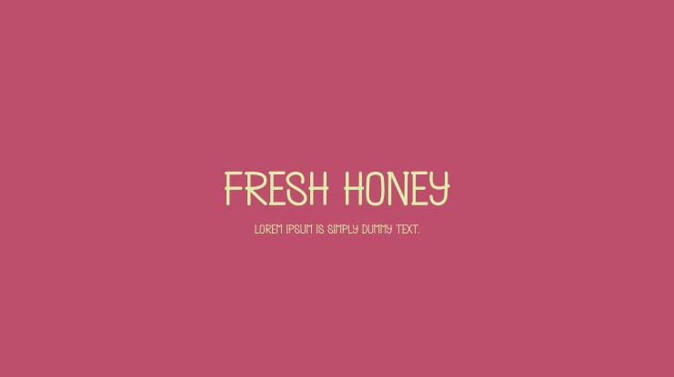 Fresh Honey Font