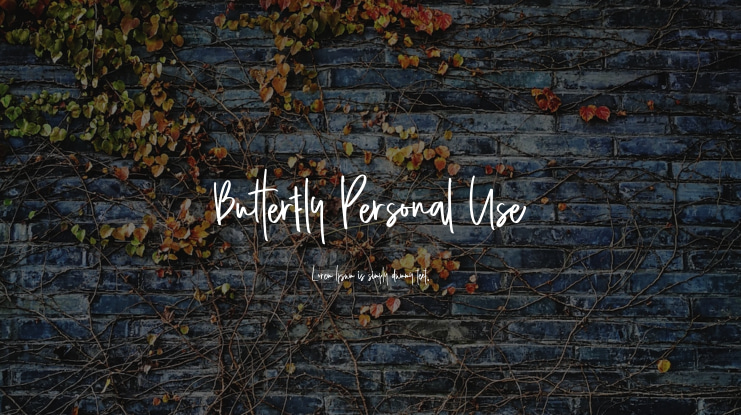 Butterfly Personal Use Font