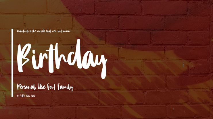 Birthday Personal Use Font