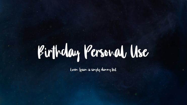 Birthday Personal Use Font