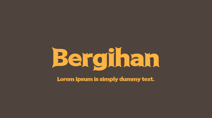 Bergihan Font Family