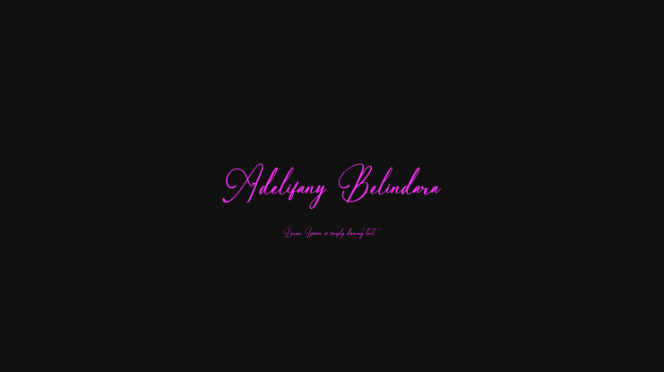 Adelifany Belindara Font