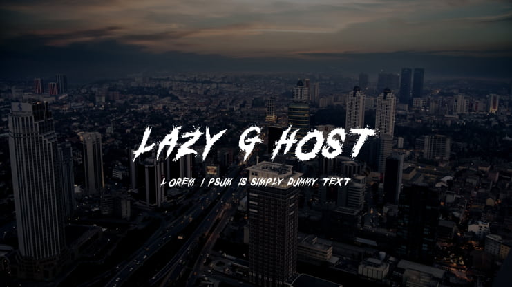 Lazy Ghost Font