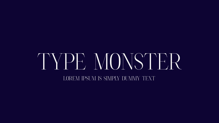 Type Monster Font