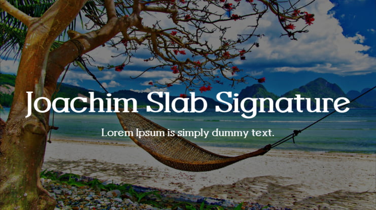 Joachim Slab Signature Font