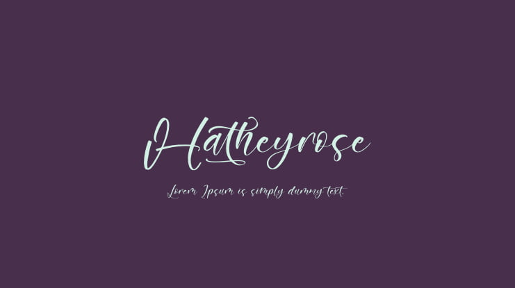 Hatheyrose Font