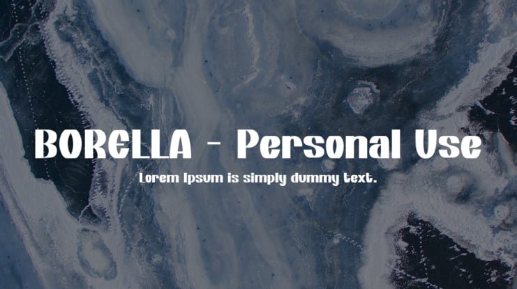 BORELLA - Personal Use Font