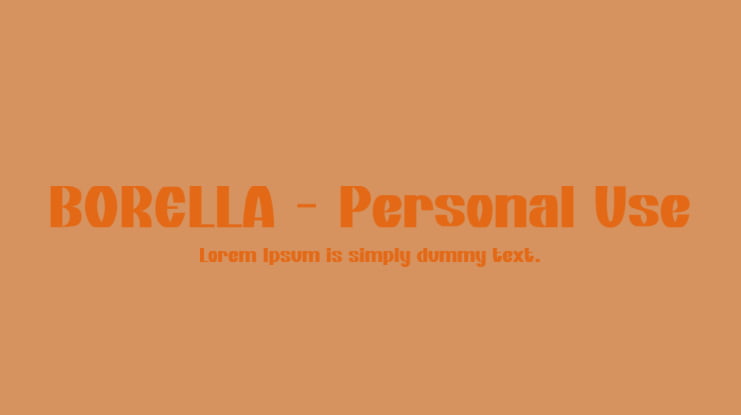 BORELLA - Personal Use Font