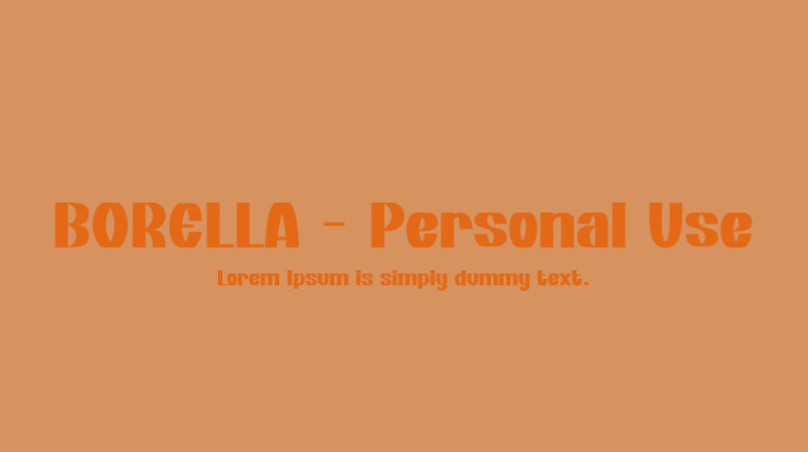 BORELLA - Personal Use Font