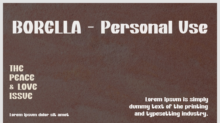 BORELLA - Personal Use Font