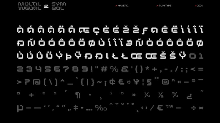Maveric - Futuristic Font