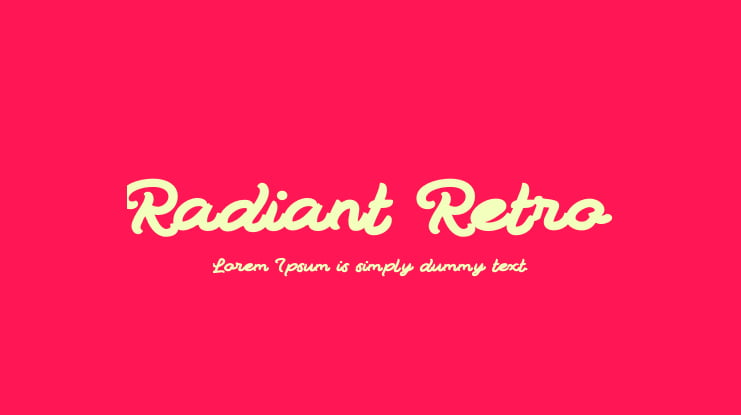 Radiant Retro Font