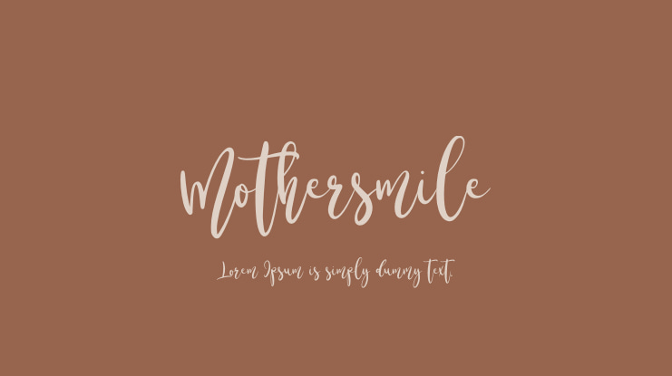 Mothersmile Font