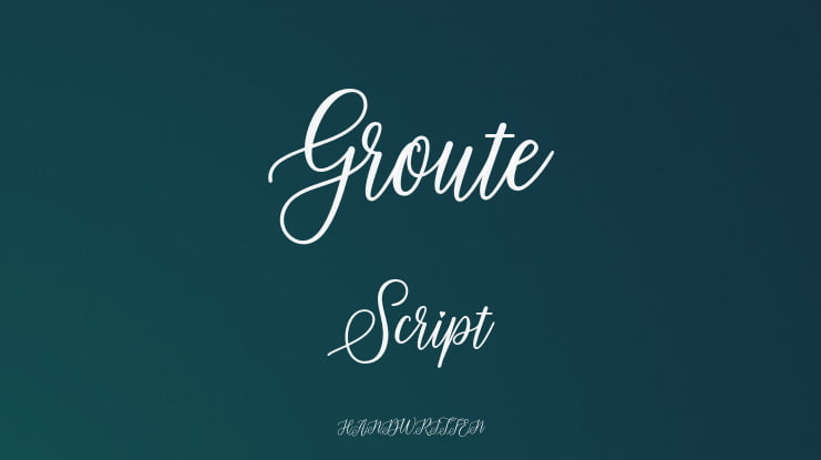 Groute Script Font Family