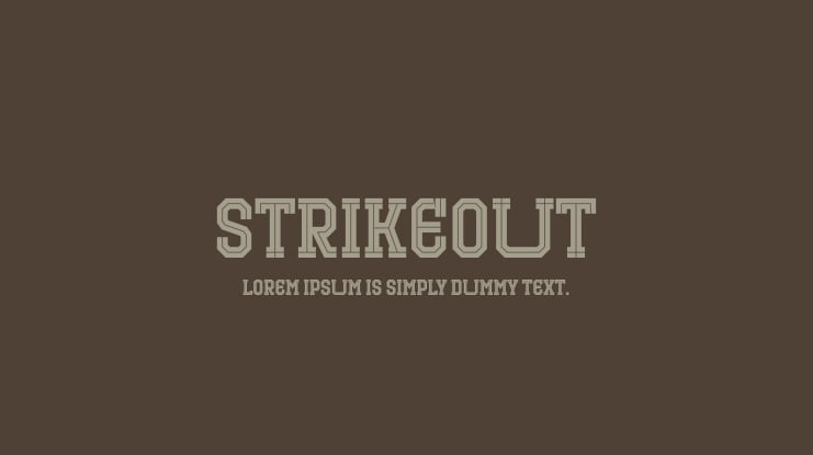 Strikeout Font