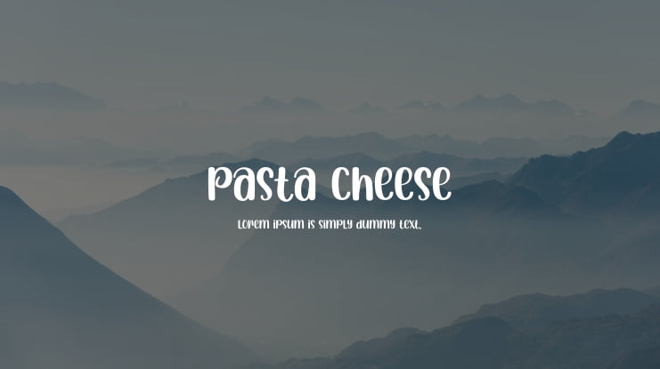 Pasta Cheese Font