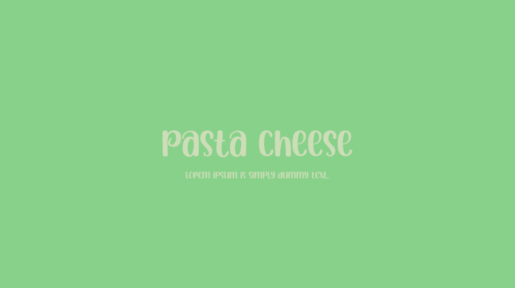 Pasta Cheese Font