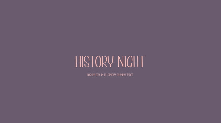 History Night Font