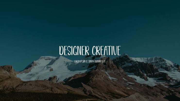 Designer Creative Font