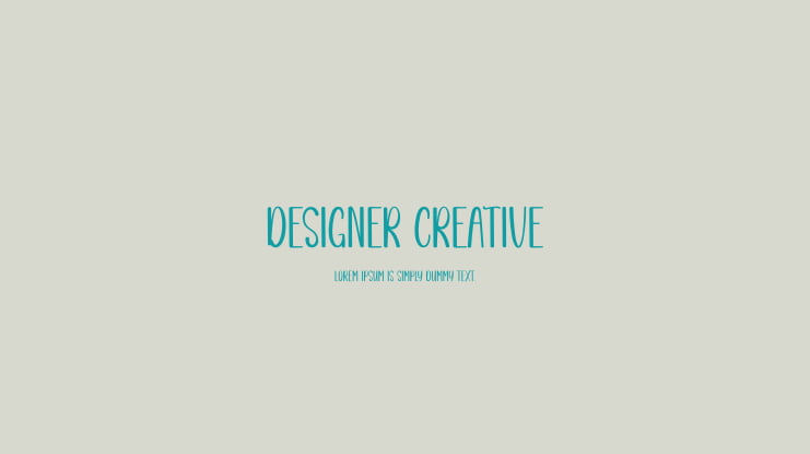 Designer Creative Font