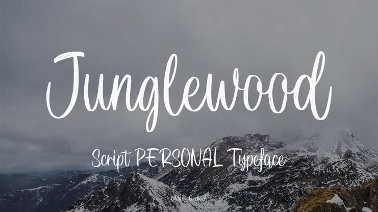 Junglewood Script PERSONAL Font