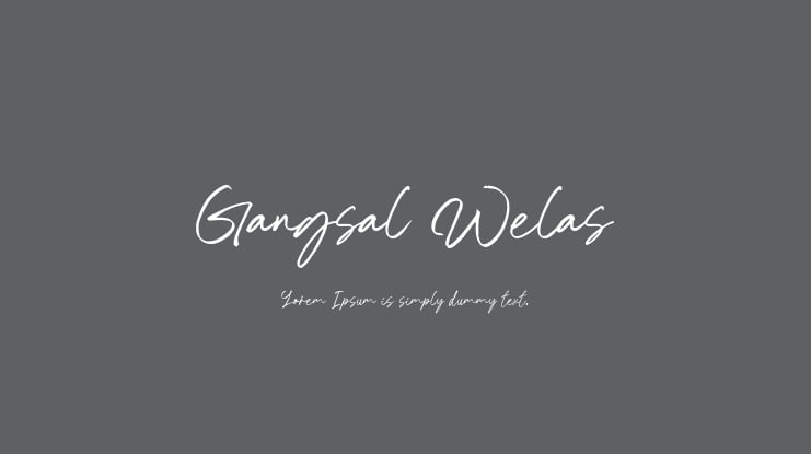 Gangsal Welas Font