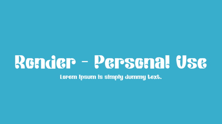 Ronder - Personal Use Font